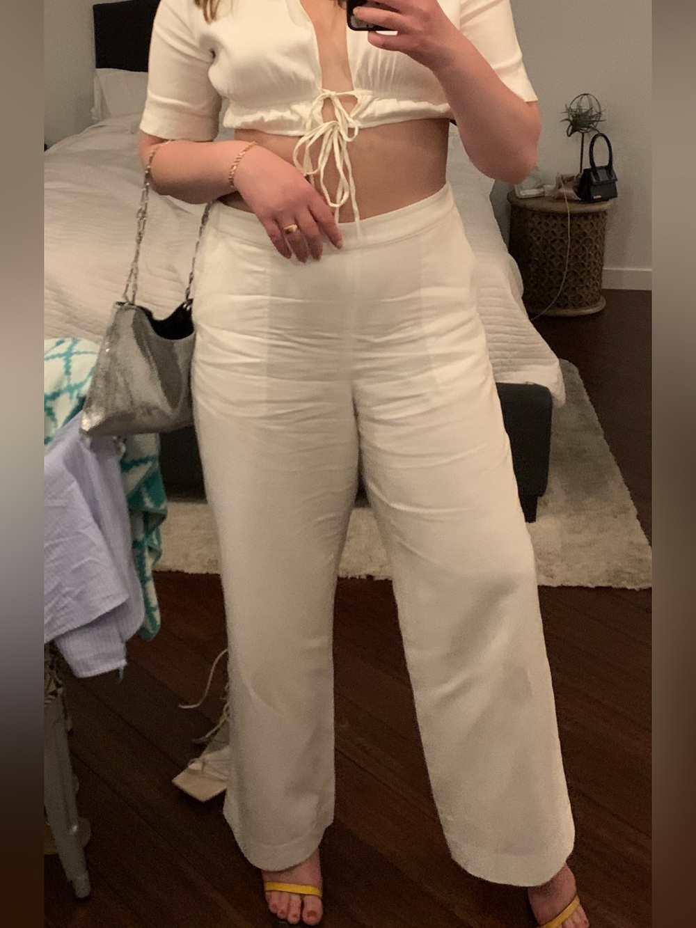 Banana Republic - Cream Linen Blend Pants - XL